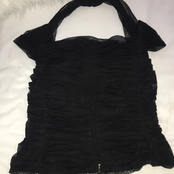 🖤 JS COLLECTION Black Rushed Top - Picture 3 of 6